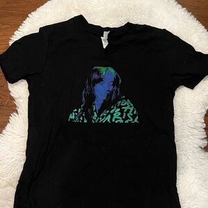 Billie Eilish T-Shirt with Blue and Green Design